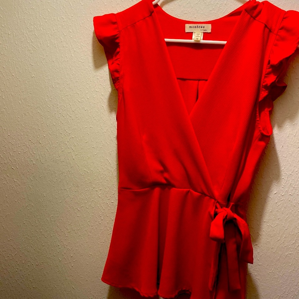 Red blouse